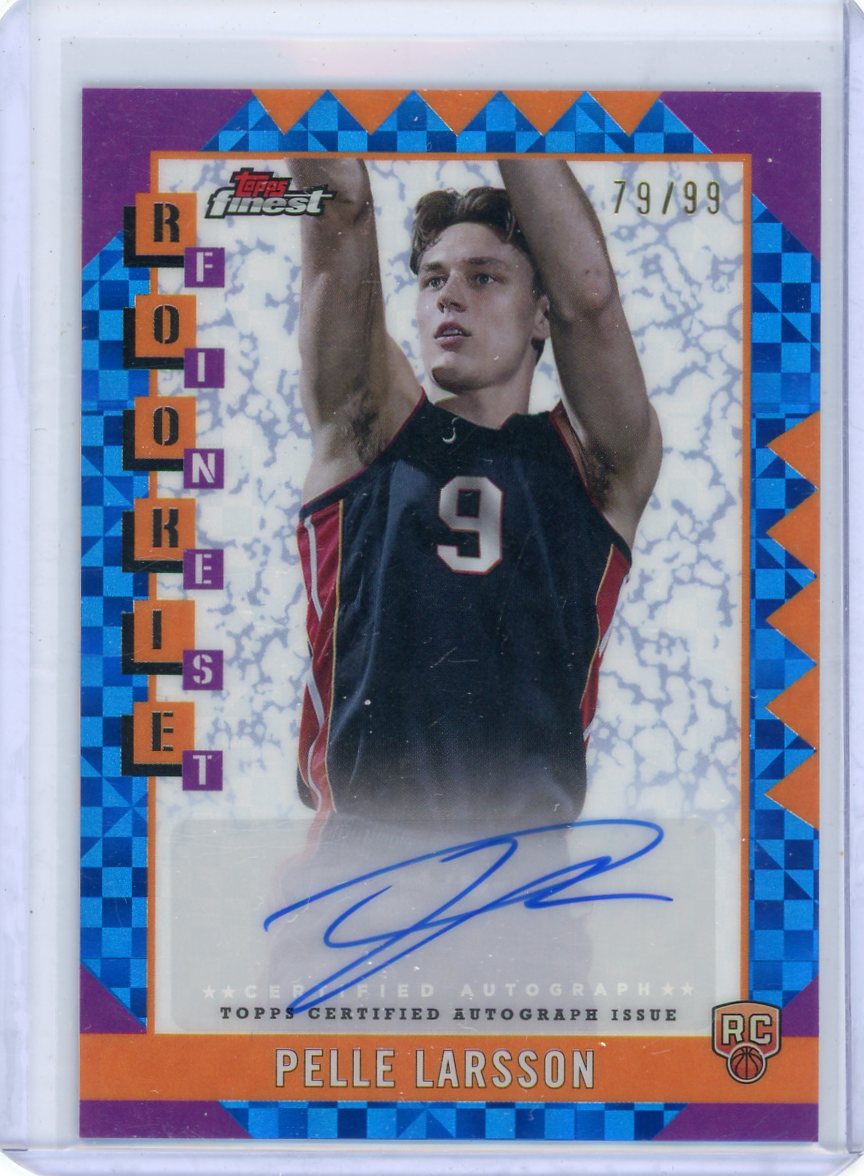 Pelle Larsson 2024-25 Topps Rookie Finest Autograph #'d 79/99