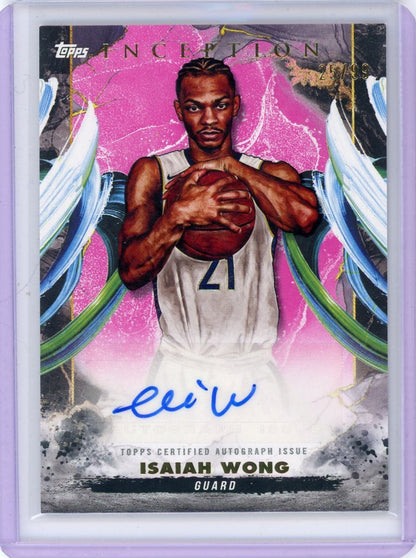 Isaiah Wong 2024-25 Topps Inception autograph pink #'d 25/99